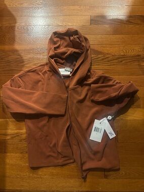 Evolution by Cyrus Rust Brown Zip Hoodie size medium